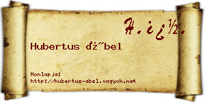 Hubertus Ábel névjegykártya